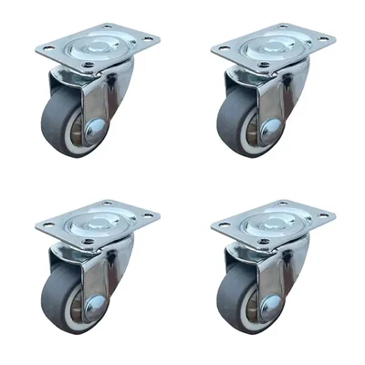 Ackwheel (A-98) Heavy Duty Single Wheel Plate type Castor 50 mm (Without Brake), Load Capacity 100 Kg (Pack of 4 pcs)